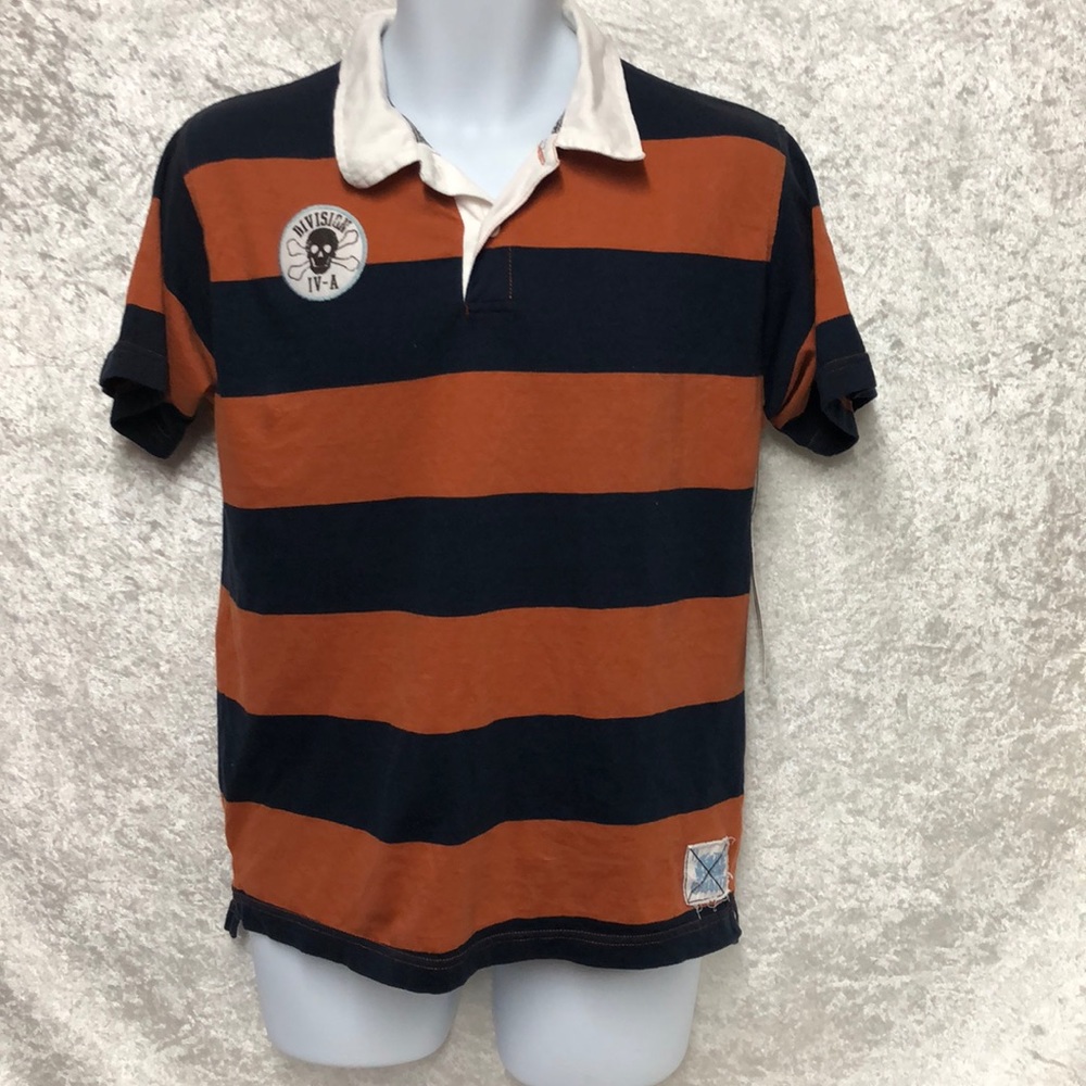 Point Zero Striped Polo Shirt  Young Boys size L NEW